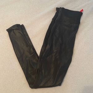 Spanx Faux Leather Black Leggings